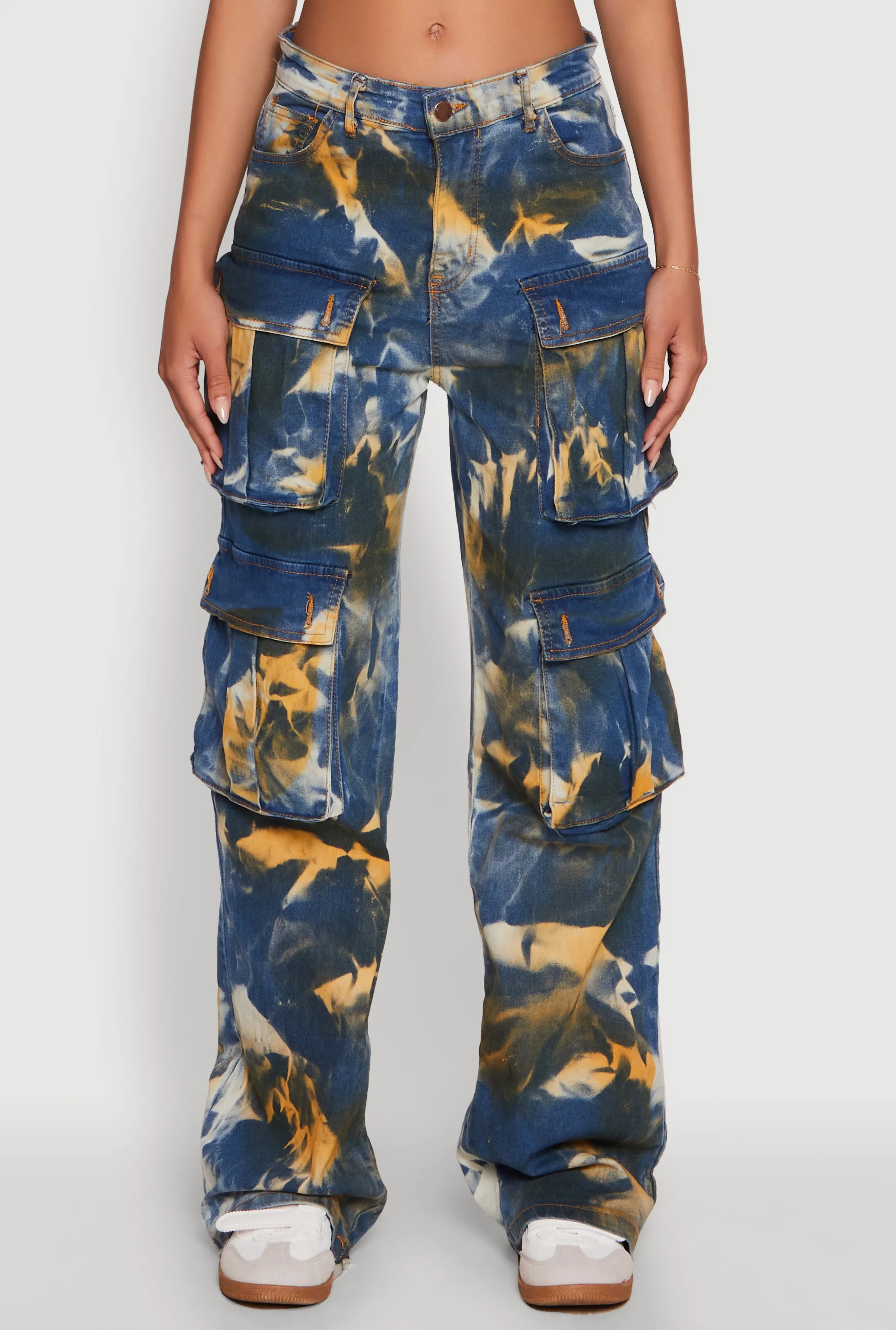 Daisy High Waisted Straight Leg Jeans with Cargo Pockets sold by Rainbow product image thumbnail 5