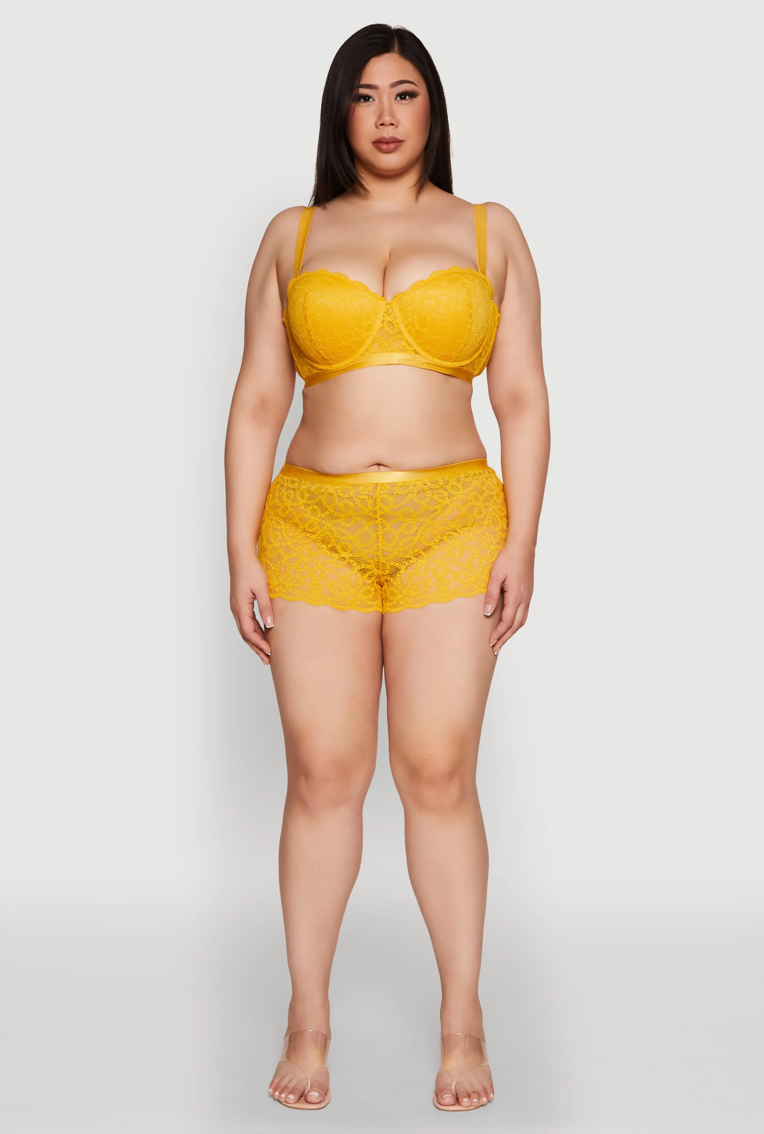 Plus Size Lace Padded Push Up Bra with Adjustable Straps sold by Rainbow product image thumbnail 2