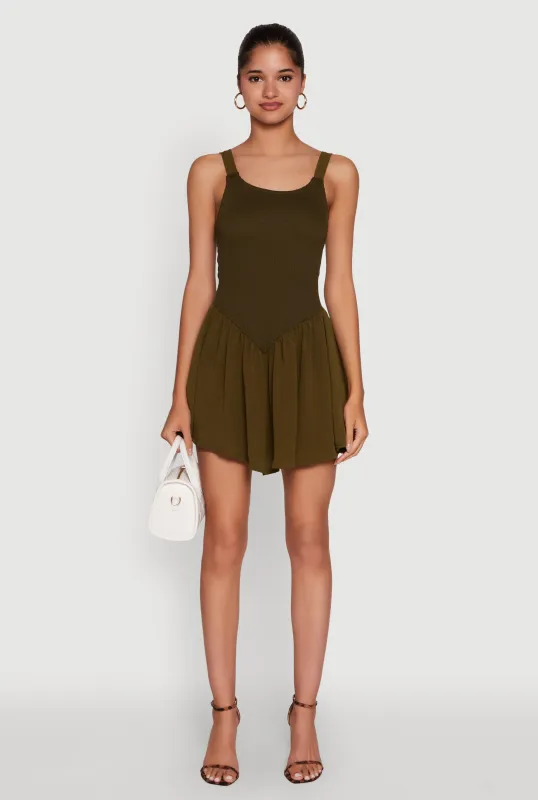 Chic Scoop Neck Sleeveless Skater Dress sold by Rainbow