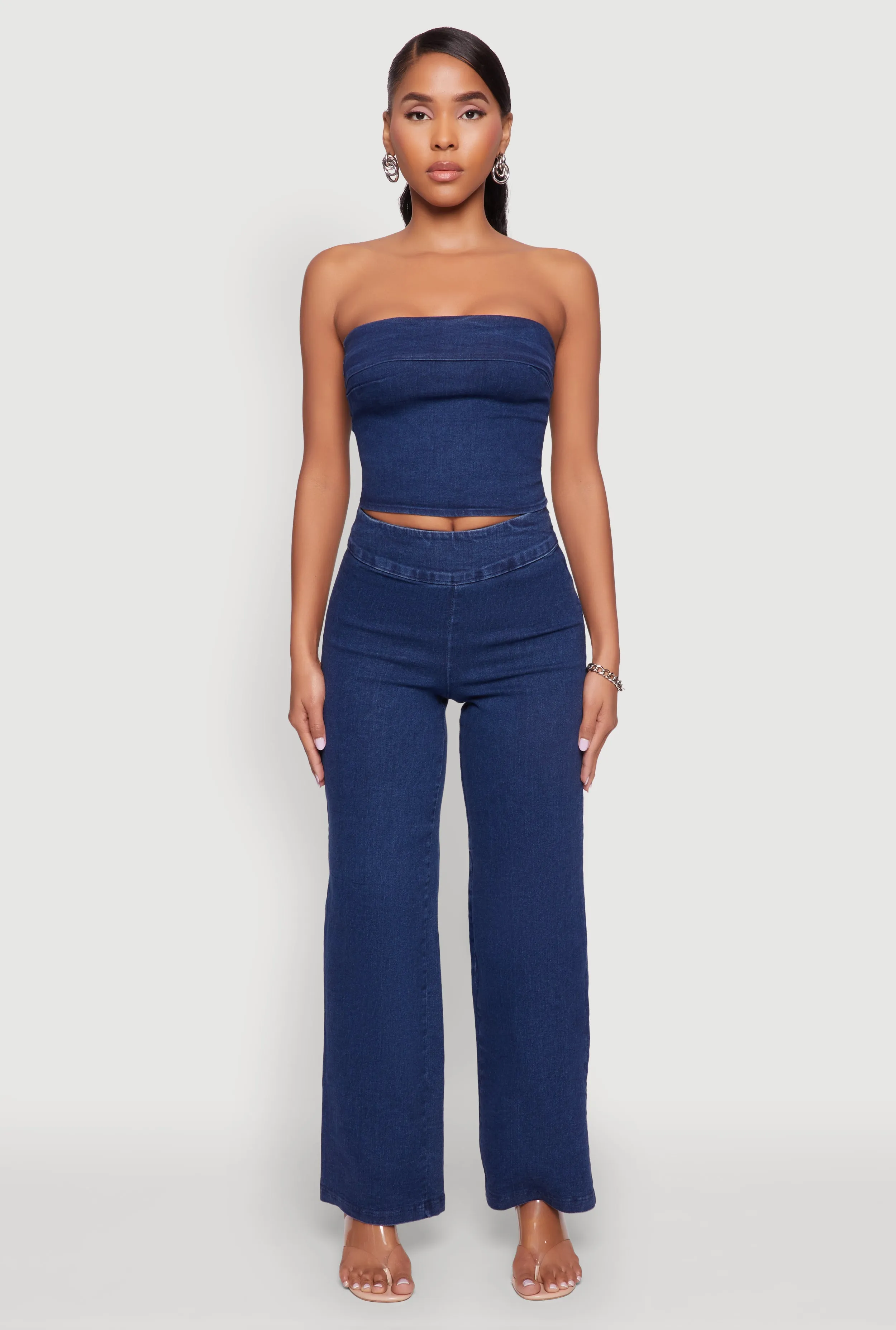 Haute Monde High Waisted Wide Leg Jeans sold by Rainbow product image thumbnail 2