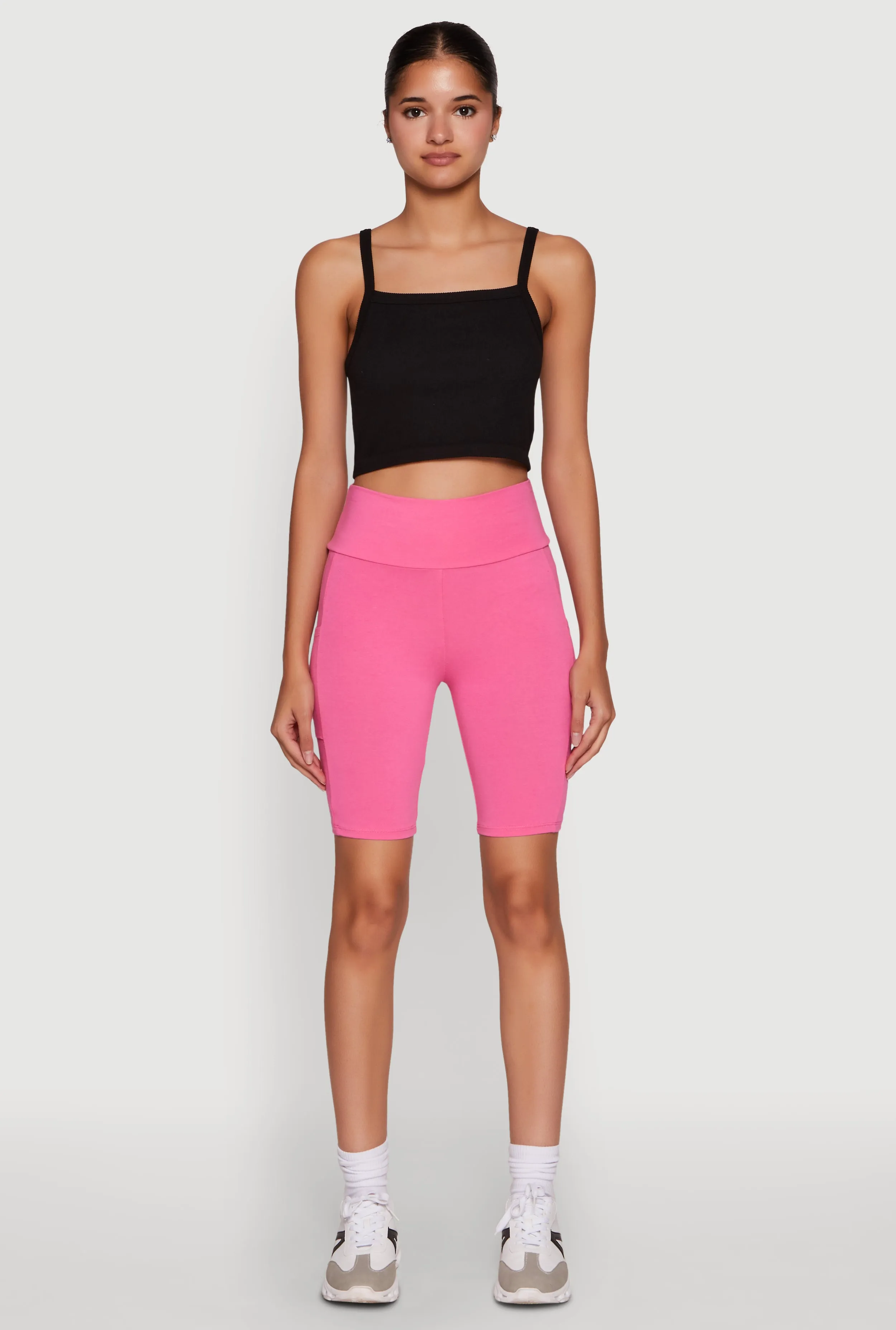 High Waisted Side Pocket Biker Shorts sold by Rainbow