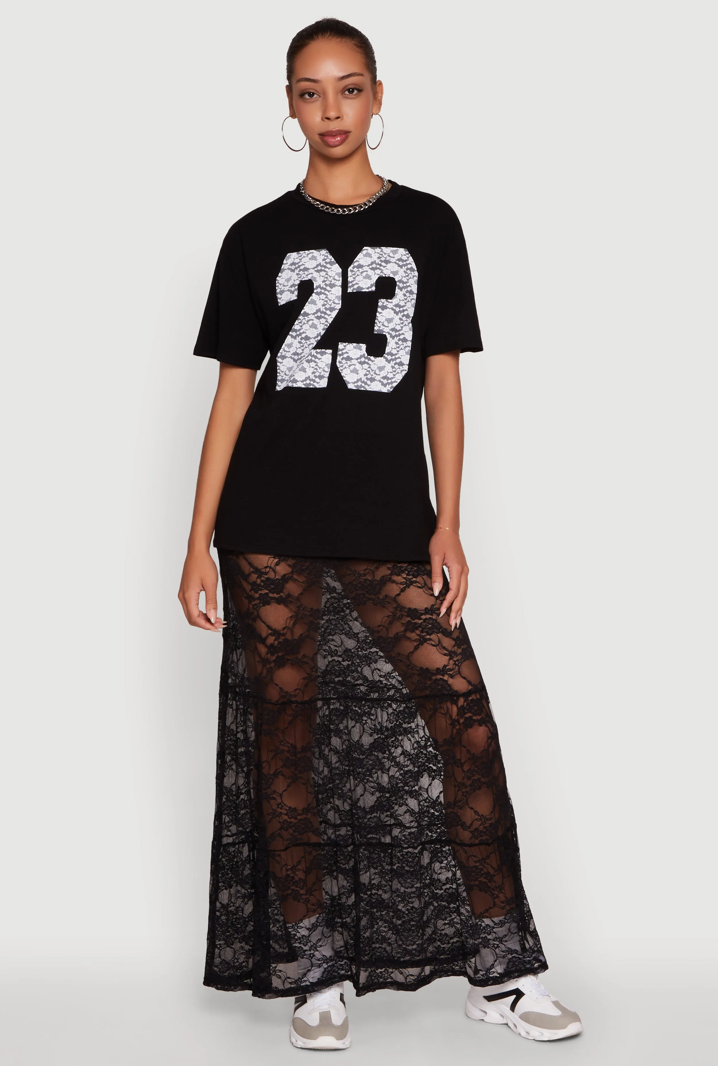 Stylish 23 Crew Neck Short Sleeve Tee sold by Rainbow product image thumbnail 3