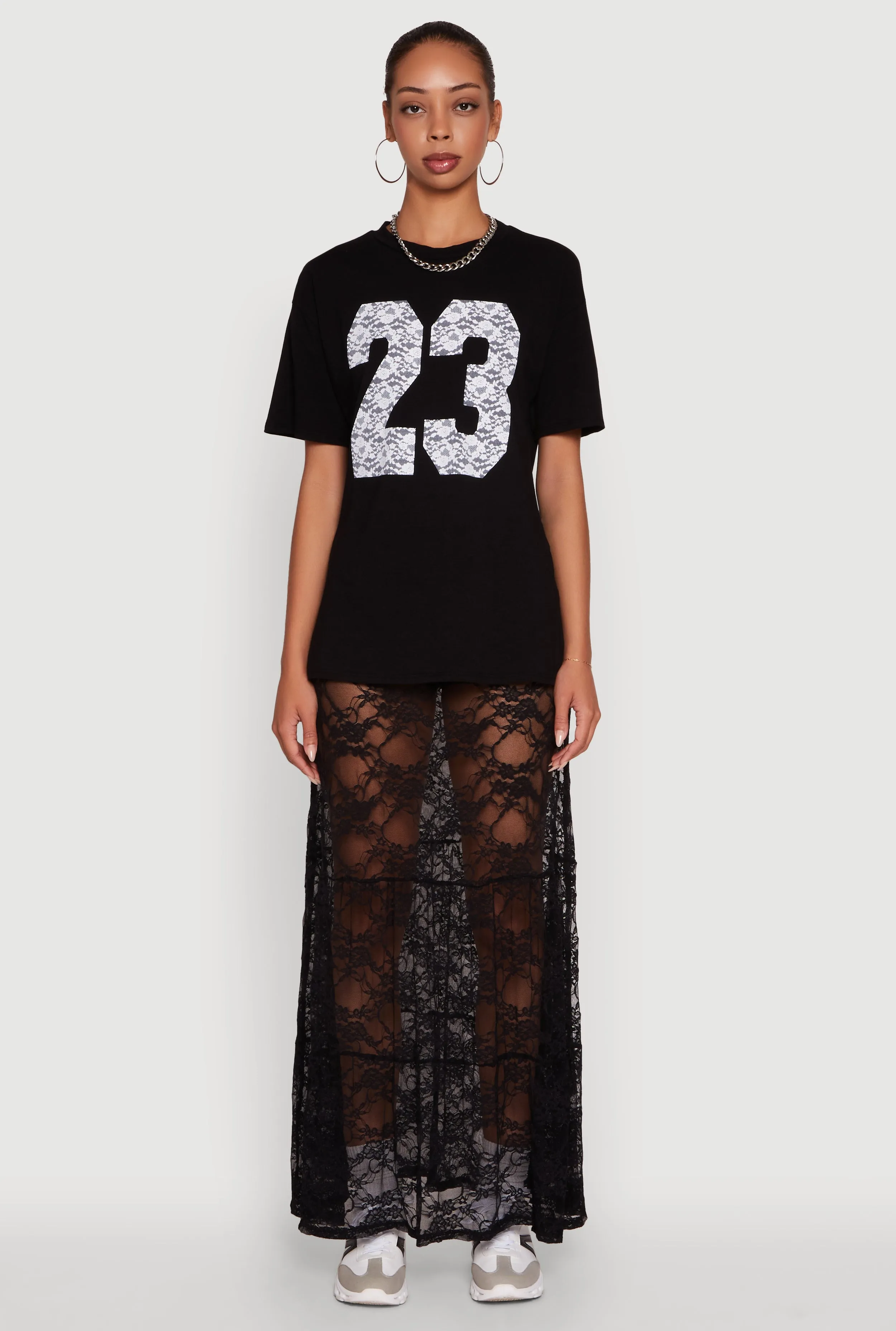 Stylish 23 Crew Neck Short Sleeve Tee sold by Rainbow product image thumbnail 2