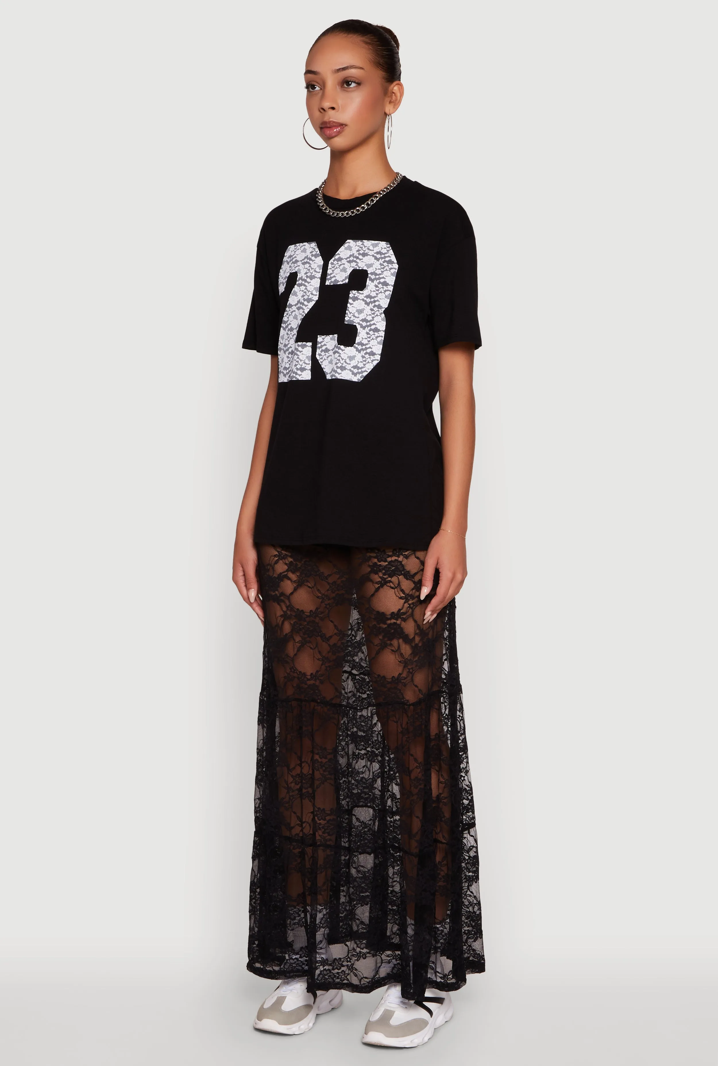 Stylish 23 Crew Neck Short Sleeve Tee sold by Rainbow product image thumbnail 5