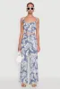 Iris Tropical Leaf Print High Waisted Palazzo Pants sold by Rainbow