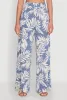 Iris Tropical Leaf Print High Waisted Palazzo Pants sold by Rainbow