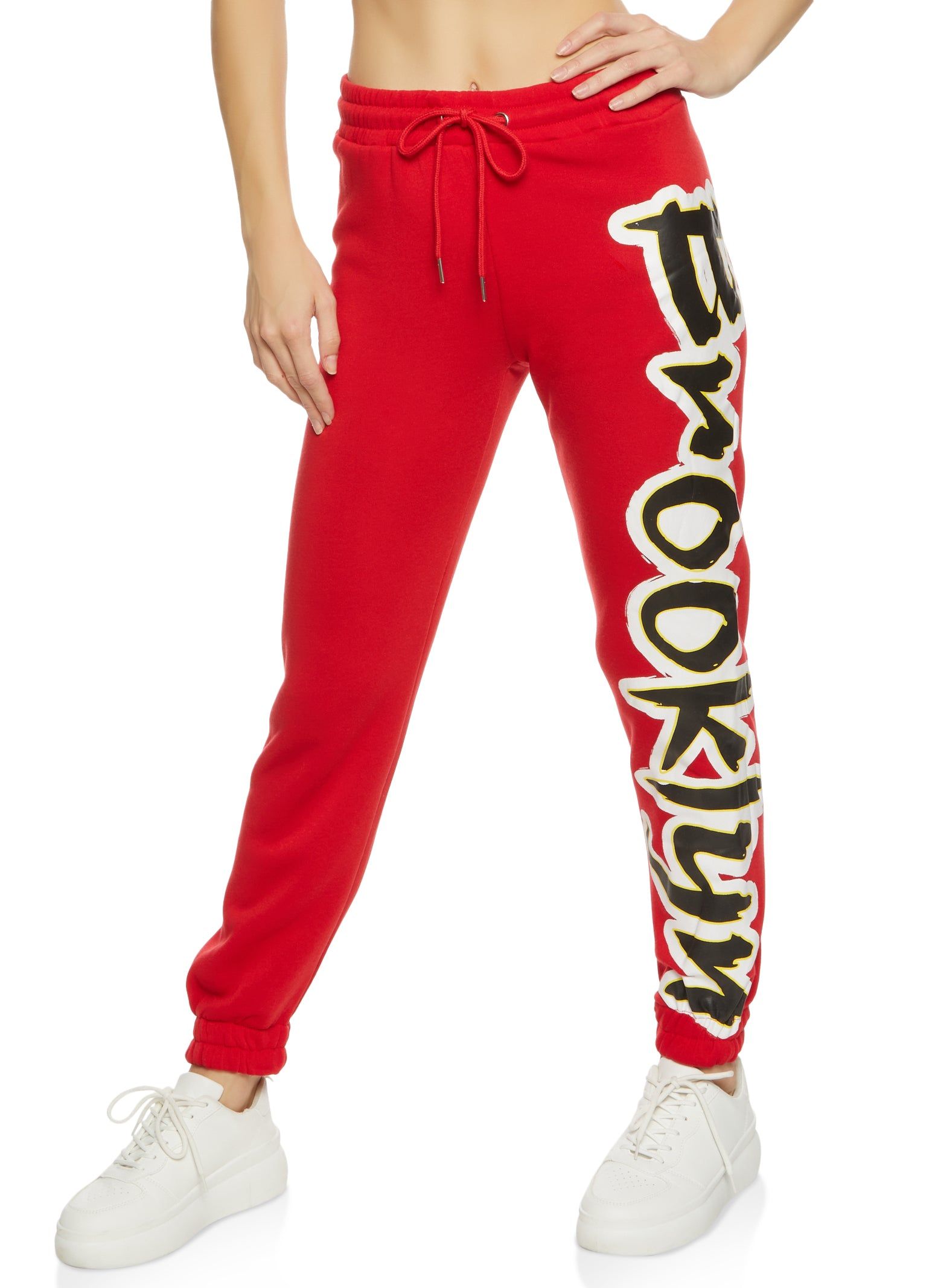 Brooklyn Side Graphic Drawstring Joggers sold by Rainbow