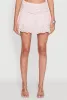 Trendy Eyelet Side Ruched Drop Waist Skirt sold by Rainbow