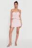 Trendy Eyelet Side Ruched Drop Waist Skirt sold by Rainbow