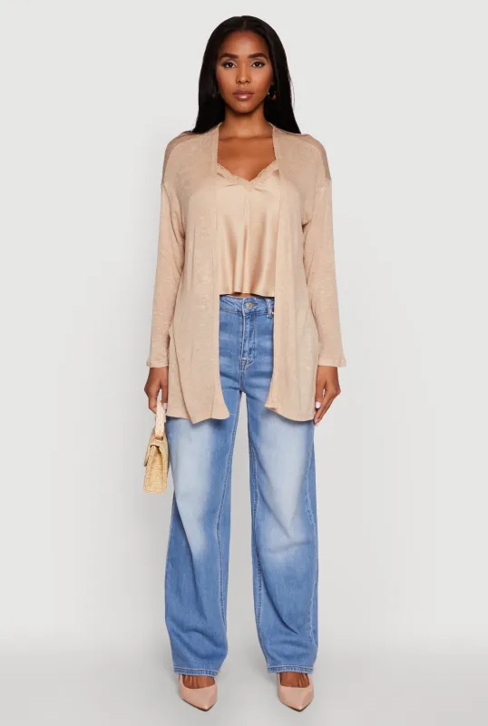 Ambiance Brushed Knit Long Sleeve Duster sold by Rainbow