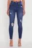 WAX High Waisted Distressed Stretch Skinny Jeans sold by Rainbow