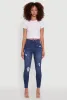 WAX High Waisted Distressed Stretch Skinny Jeans sold by Rainbow