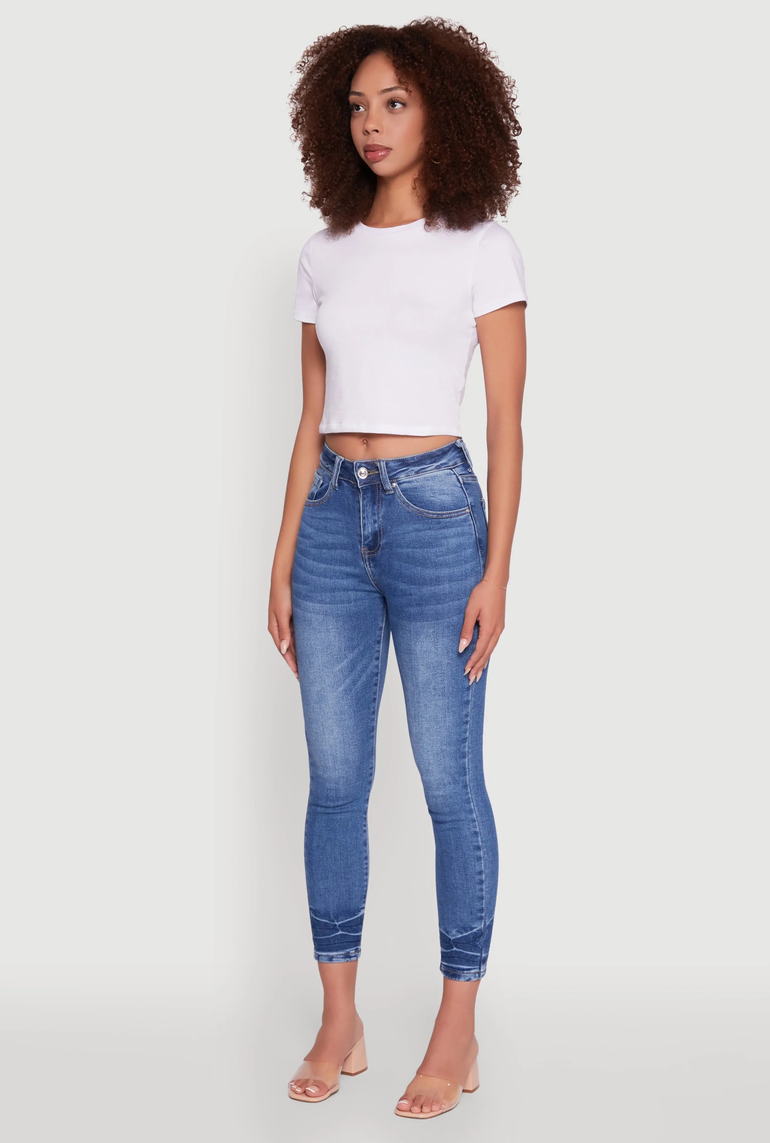 WAX Crinkle Hem Whiskered Skinny Jeans sold by Rainbow product image thumbnail 3