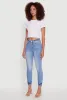 WAX Crinkle Hem Whiskered Skinny Jeans sold by Rainbow
