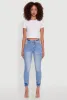 WAX Crinkle Hem Whiskered Skinny Jeans sold by Rainbow
