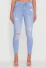WAX High Waisted Distressed Stretch Skinny Jeans sold by Rainbow