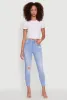 WAX High Waisted Distressed Stretch Skinny Jeans sold by Rainbow