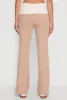 Stylish Rib Knit Contrast Fold Over Bootcut Pants sold by Rainbow