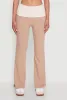 Stylish Rib Knit Contrast Fold Over Bootcut Pants sold by Rainbow