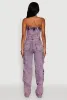 Daisy Mineral Wash Denim Jumpsuit with Cargo Pockets sold by Rainbow
