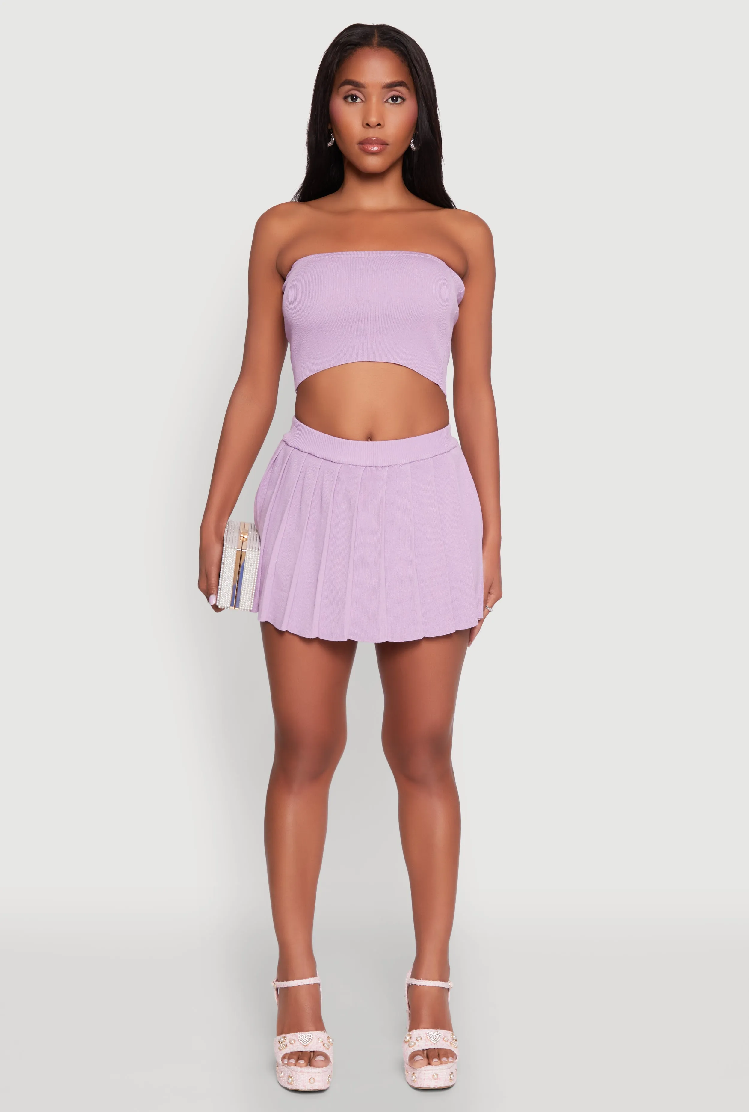 Daisy Rib Knit Pleated Skort sold by Rainbow product image thumbnail 2