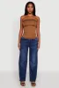 Trendy Side Ruched Tube Top sold by Rainbow