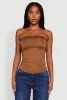 Trendy Side Ruched Tube Top sold by Rainbow
