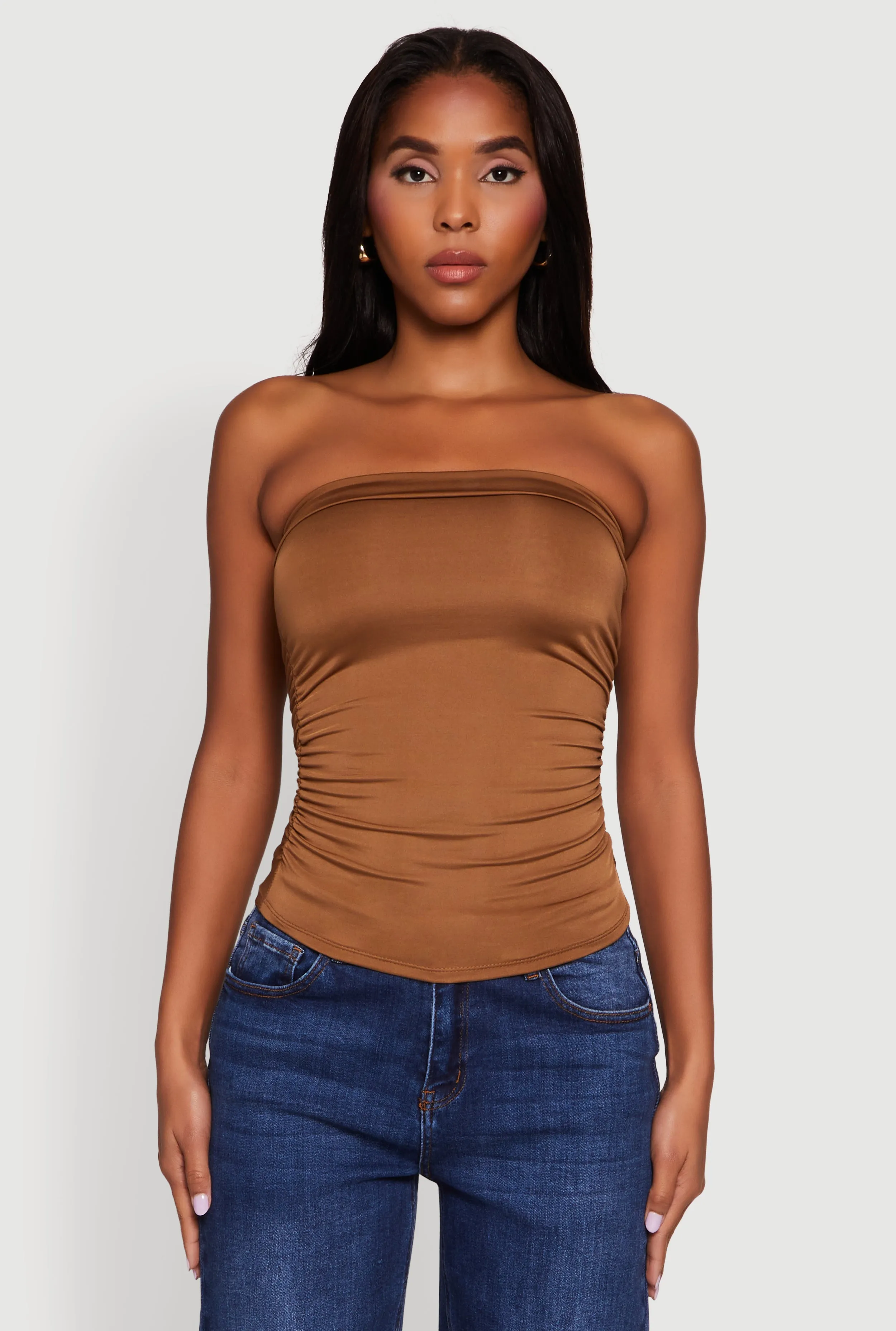 Trendy Side Ruched Tube Top sold by Rainbow product image thumbnail 2