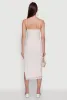 Haute Monde Mesh Overlay Side Slit Bustier Dress sold by Rainbow
