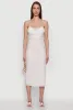 Haute Monde Mesh Overlay Side Slit Bustier Dress sold by Rainbow