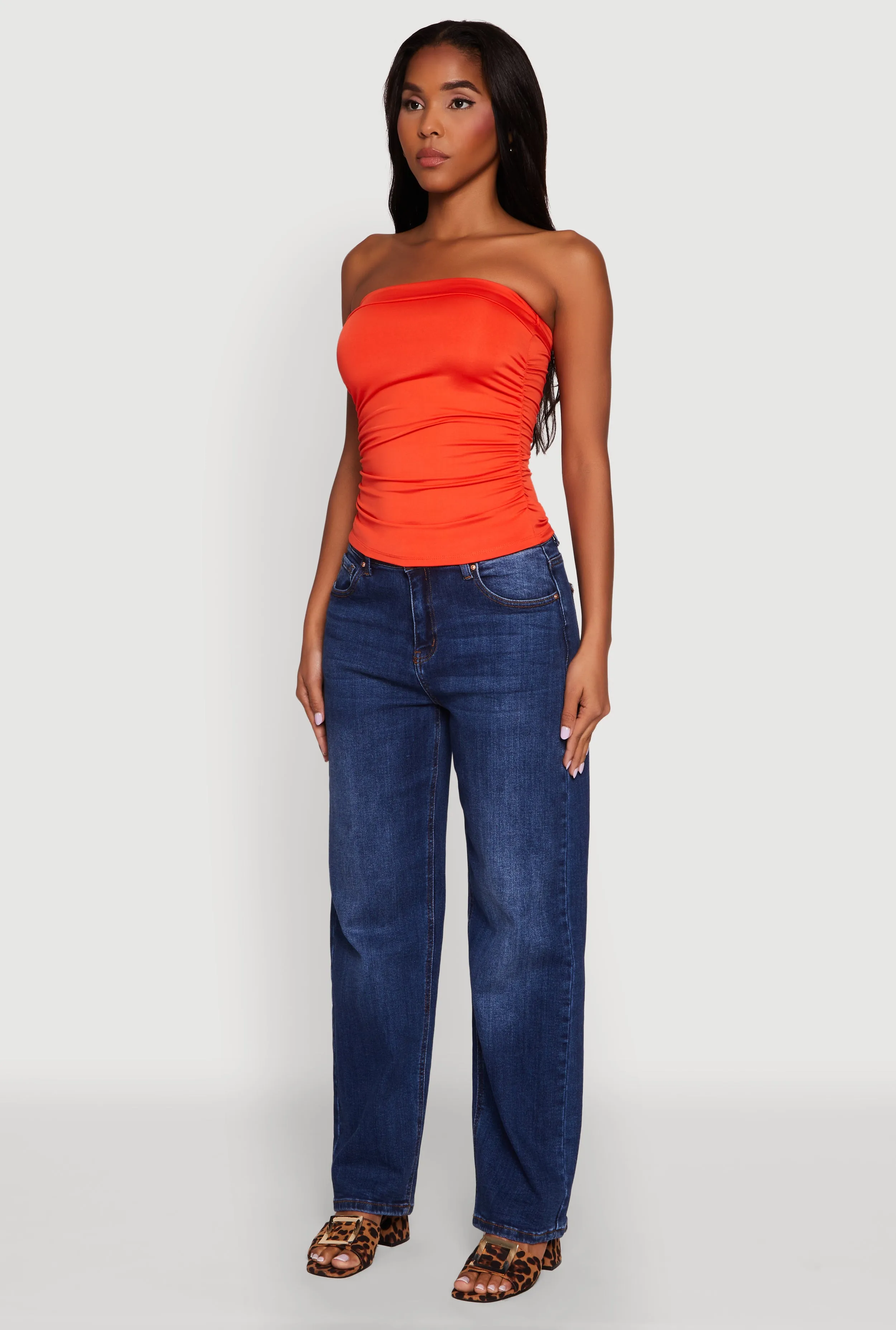 Trendy Side Ruched Tube Top sold by Rainbow product image thumbnail 5