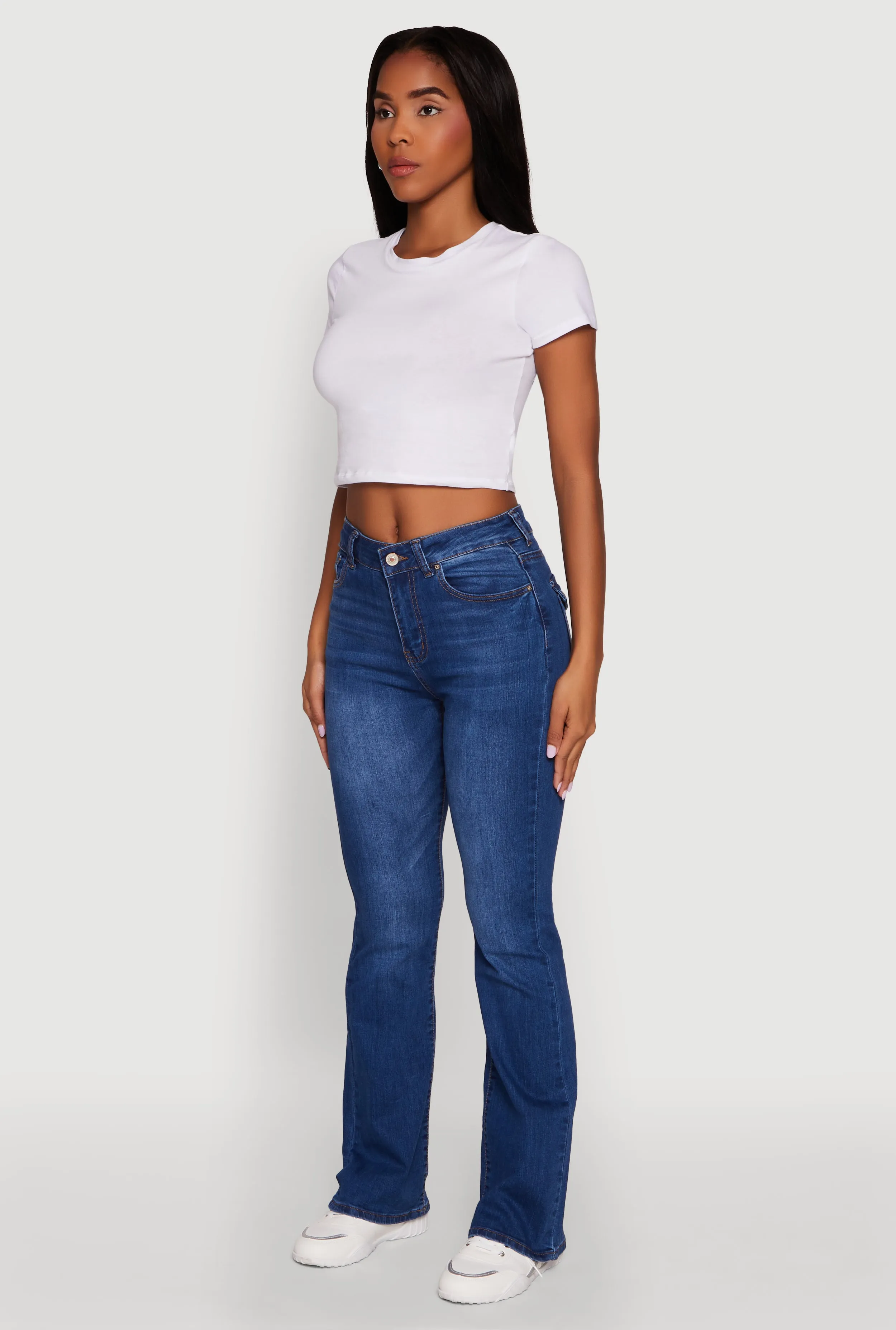 WAX Stretch Flap Pocket Mid Rise Bootcut Jeans sold by Rainbow product image thumbnail 3