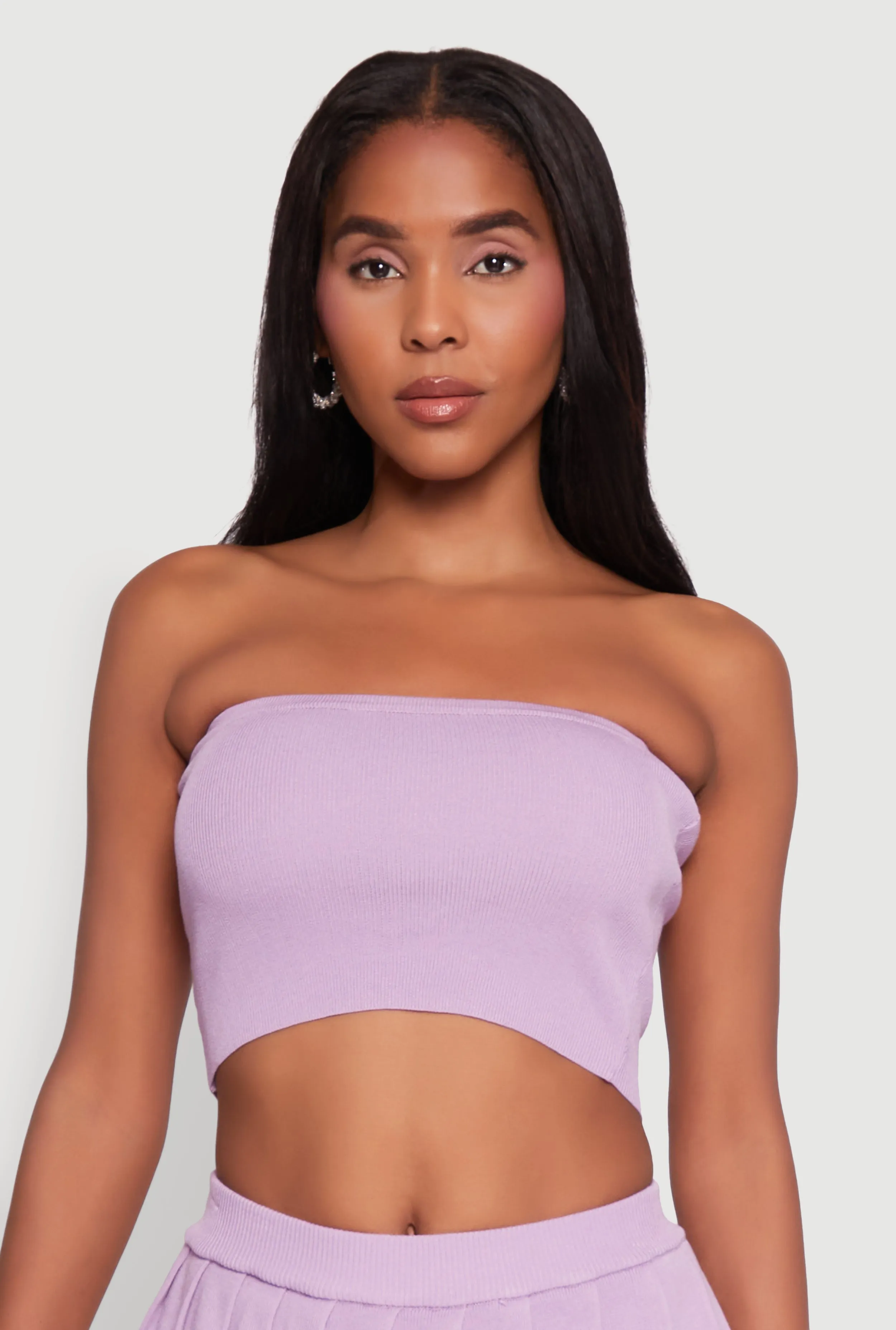 Daisy Rib Knit Cropped Tube Top sold by Rainbow