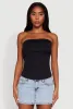 Trendy Side Ruched Tube Top sold by Rainbow