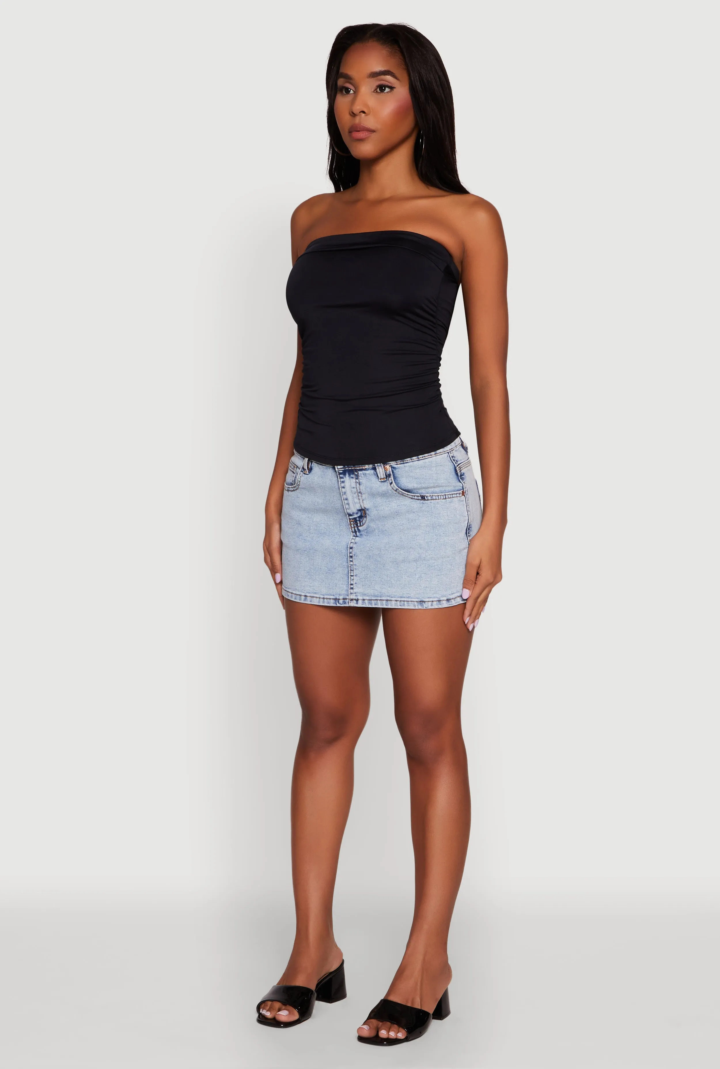 Trendy Side Ruched Tube Top sold by Rainbow product image thumbnail 5