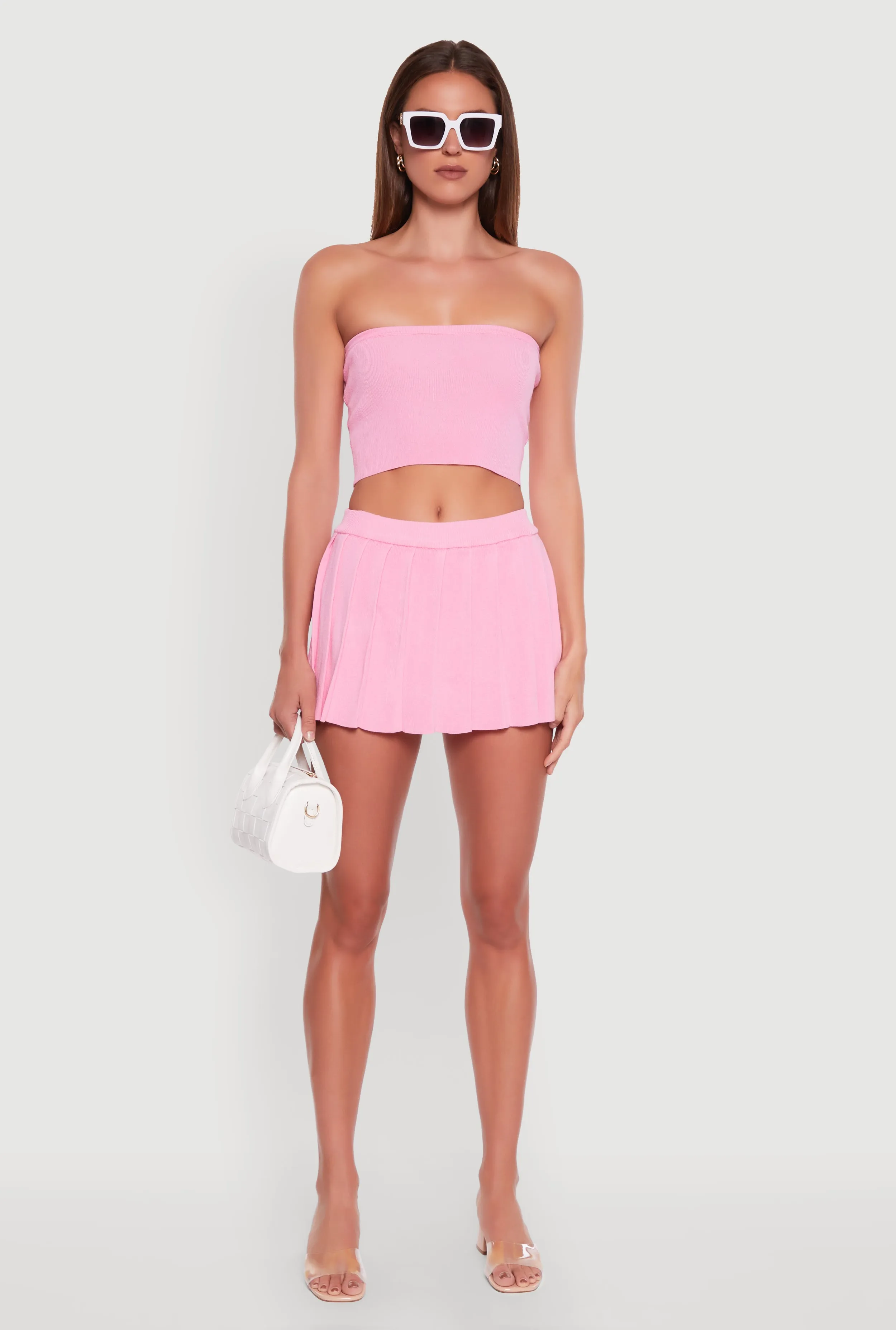 Daisy Rib Knit Cropped Tube Top sold by Rainbow product image thumbnail 2