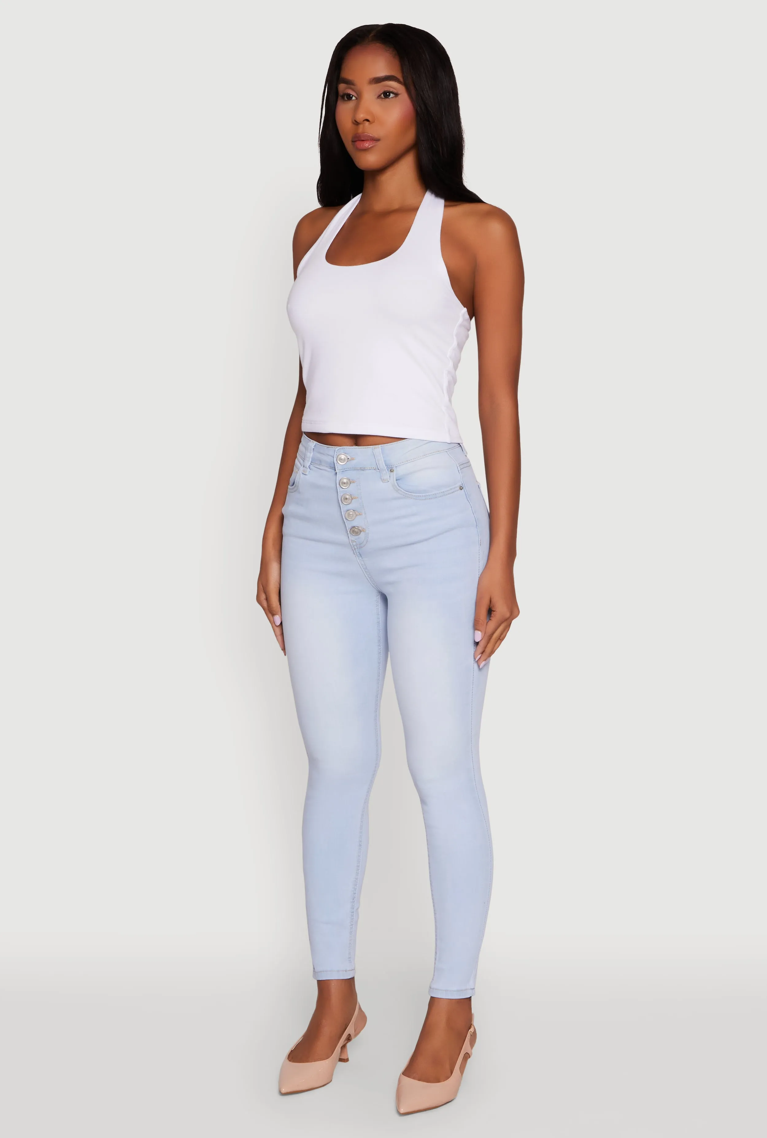 WAX High Waisted Skinny Leg Stretch Jeans sold by Rainbow product image thumbnail 3