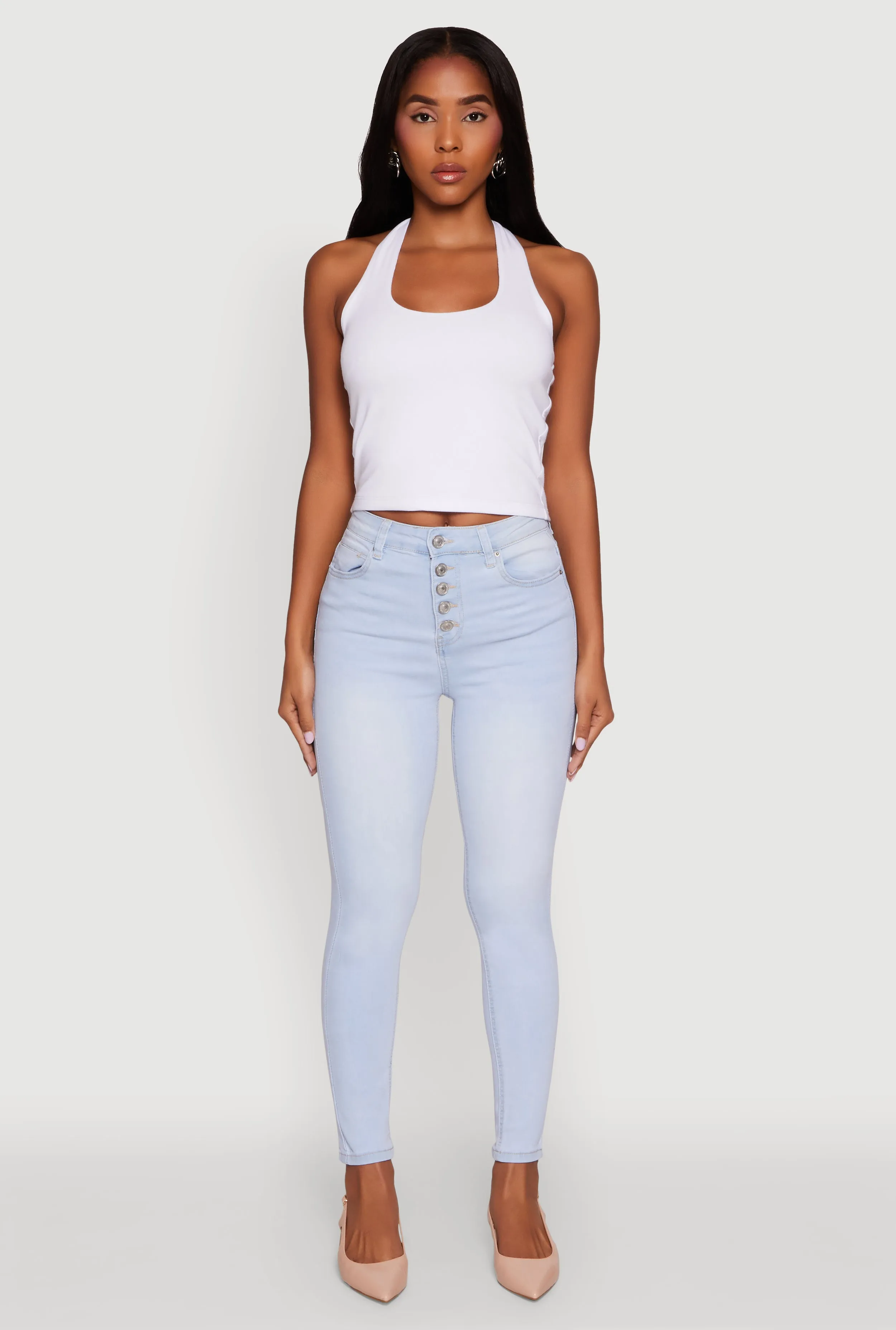 WAX High Waisted Skinny Leg Stretch Jeans sold by Rainbow product image thumbnail 2