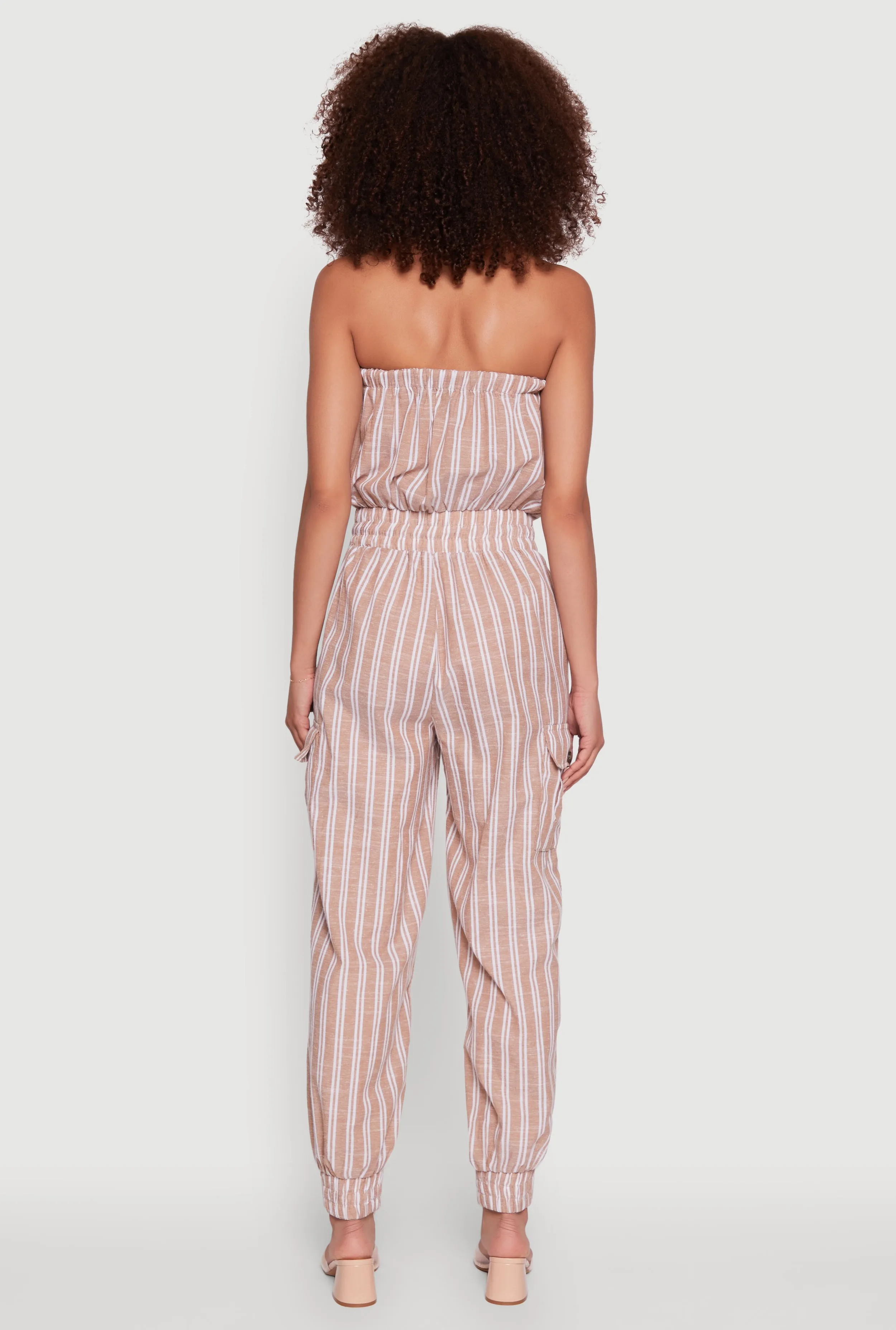 Stylish Striped Utility Jumpsuit with Drawstring Waist sold by Rainbow product image thumbnail 5