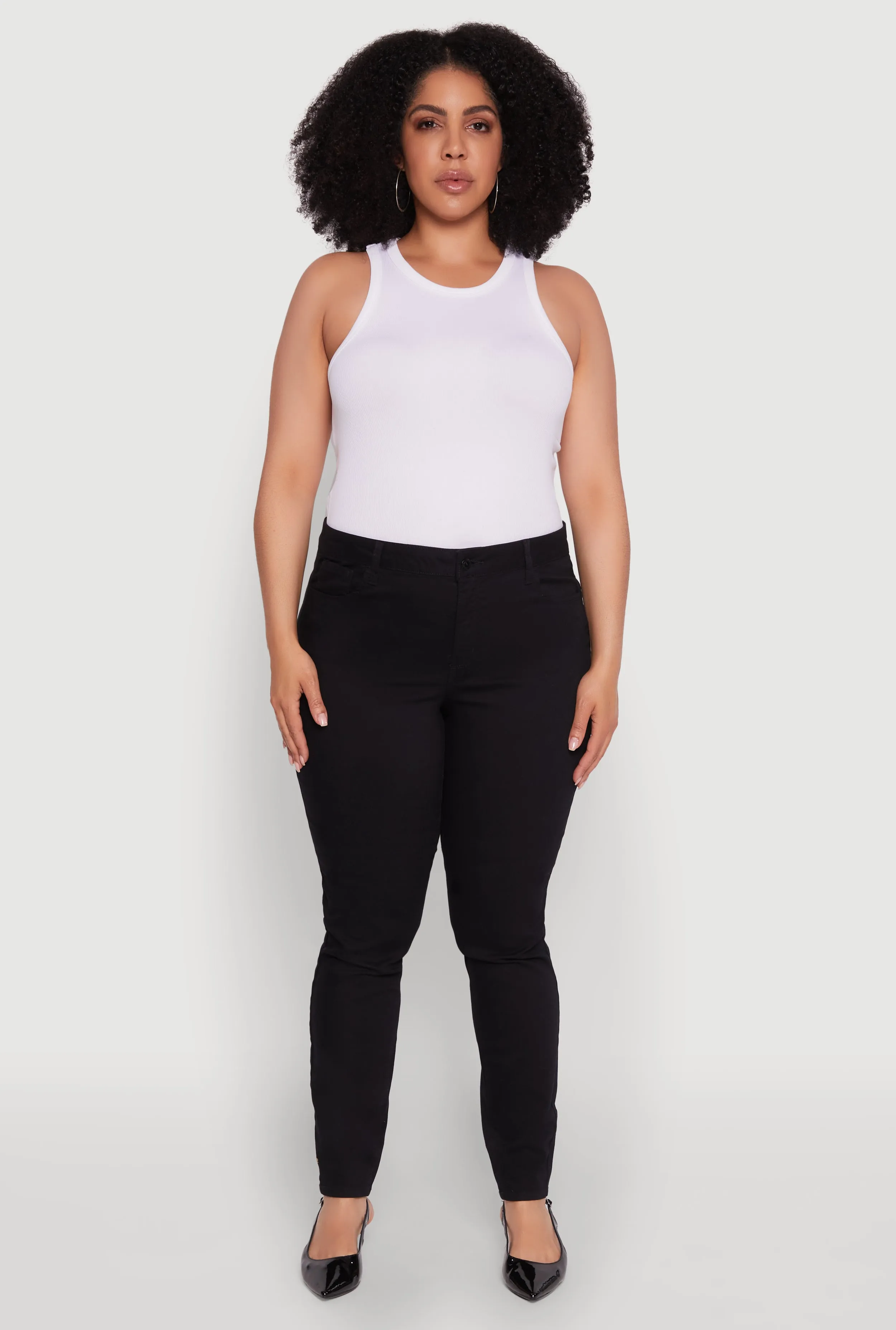 Plus Size WAX Twill High Waisted Skinny Leg Pants sold by Rainbow product image thumbnail 2