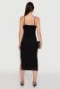 Haute Monde Mesh Overlay Side Slit Bustier Dress sold by Rainbow