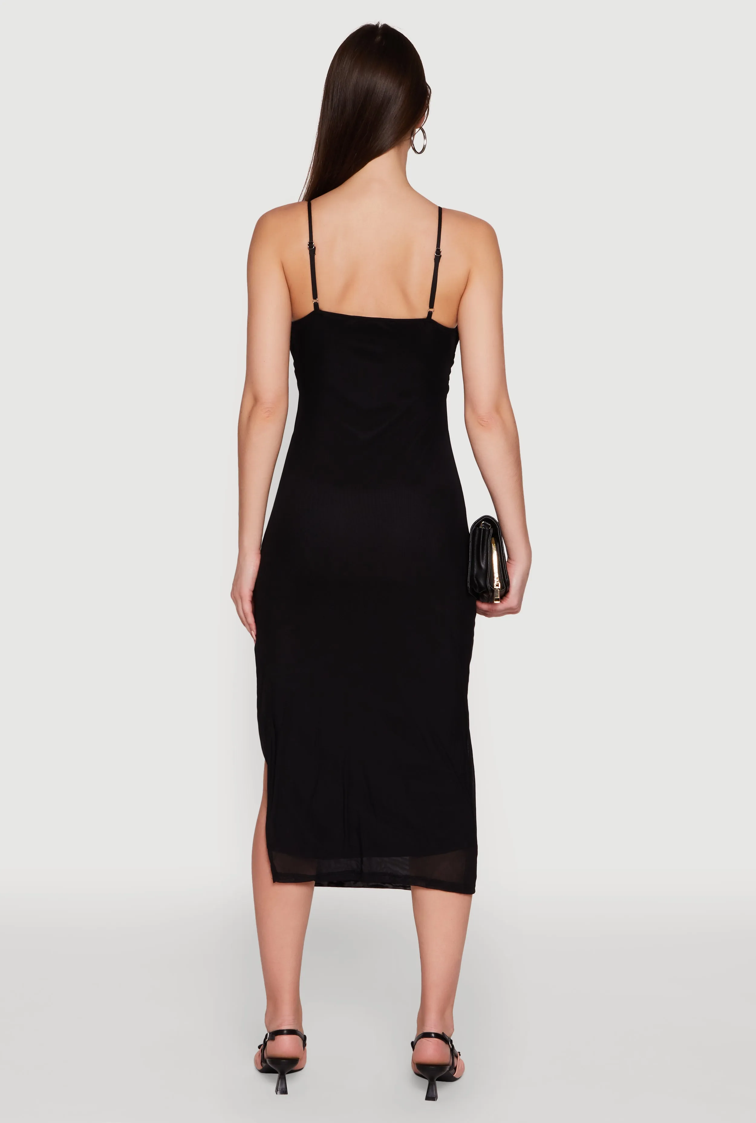 Haute Monde Mesh Overlay Side Slit Bustier Dress sold by Rainbow product image thumbnail 5