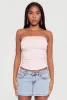Trendy Side Ruched Tube Top sold by Rainbow