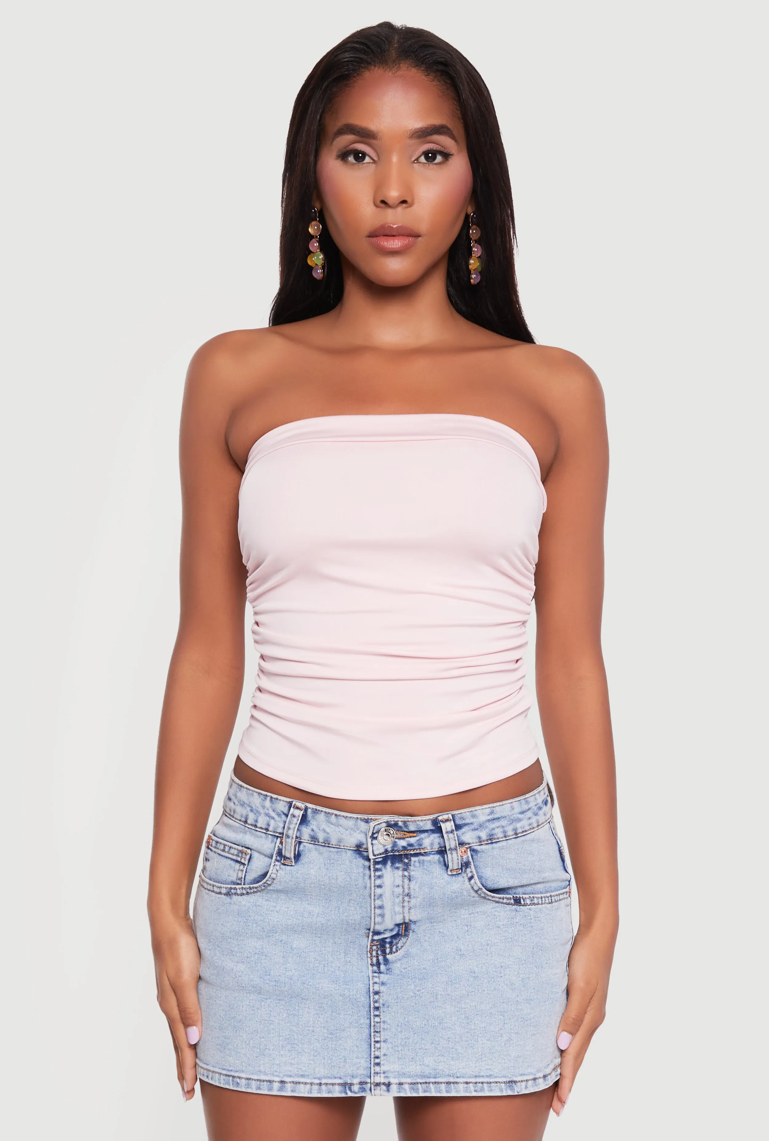 Trendy Side Ruched Tube Top sold by Rainbow product image thumbnail 2