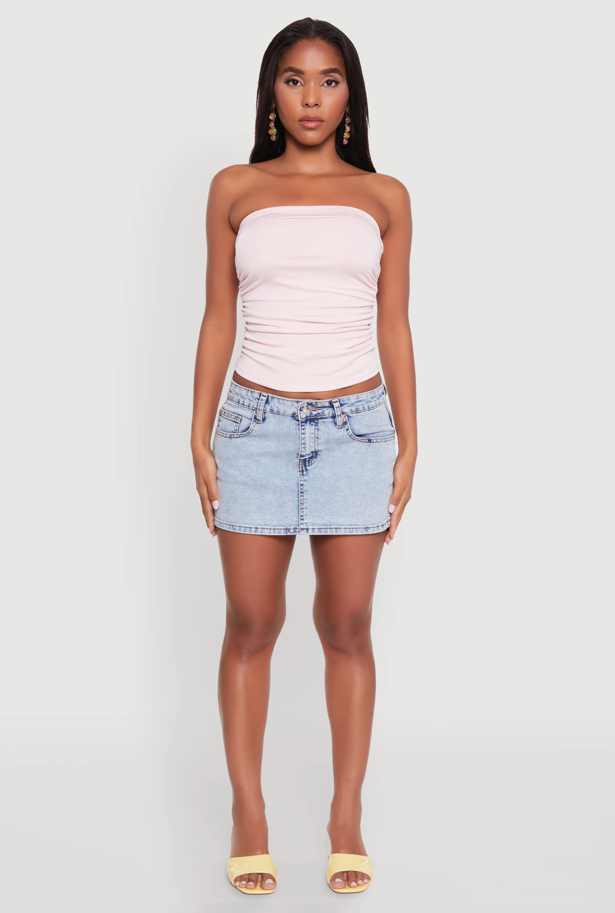 Trendy Side Ruched Tube Top sold by Rainbow product image thumbnail 3