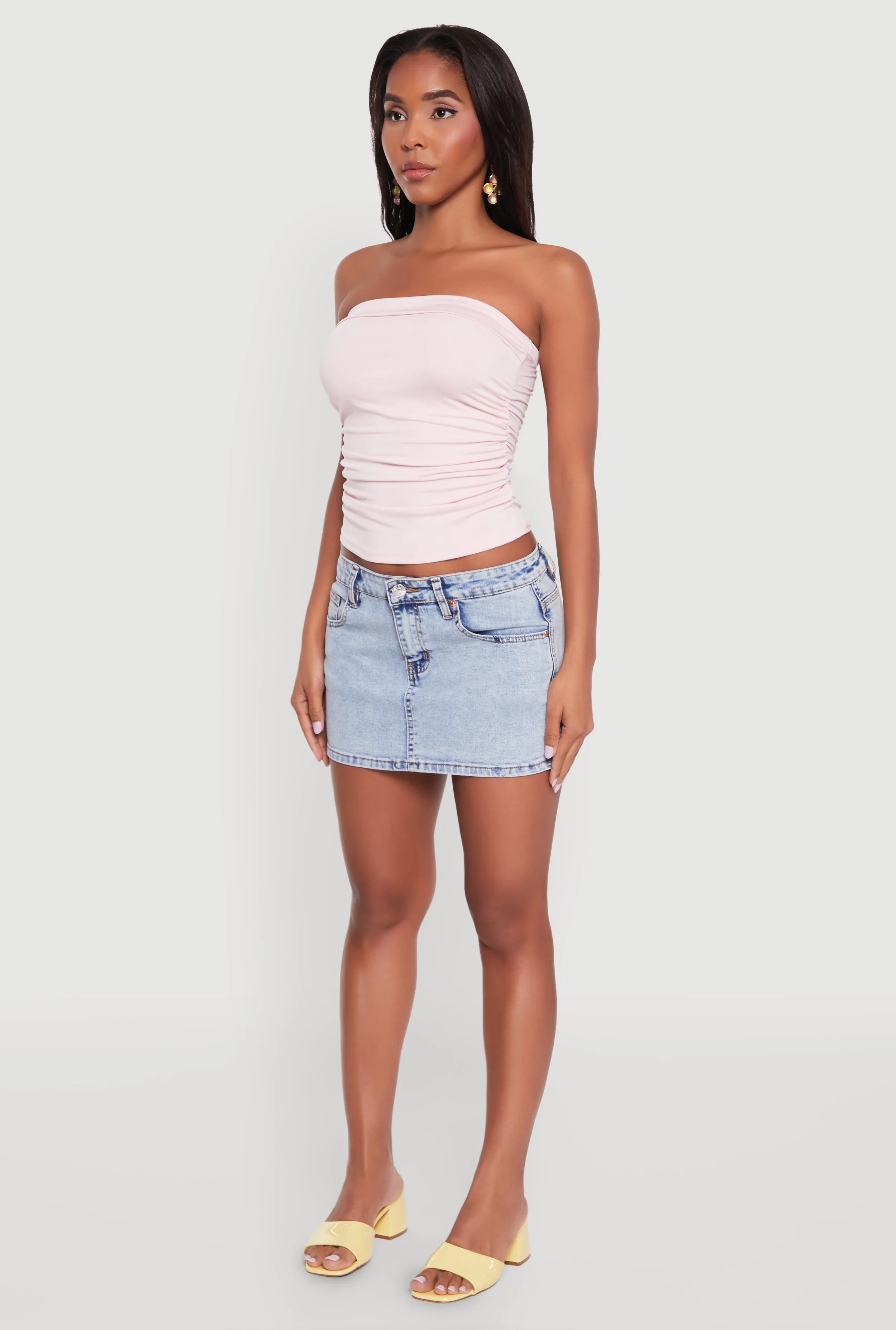 Trendy Side Ruched Tube Top sold by Rainbow product image thumbnail 5