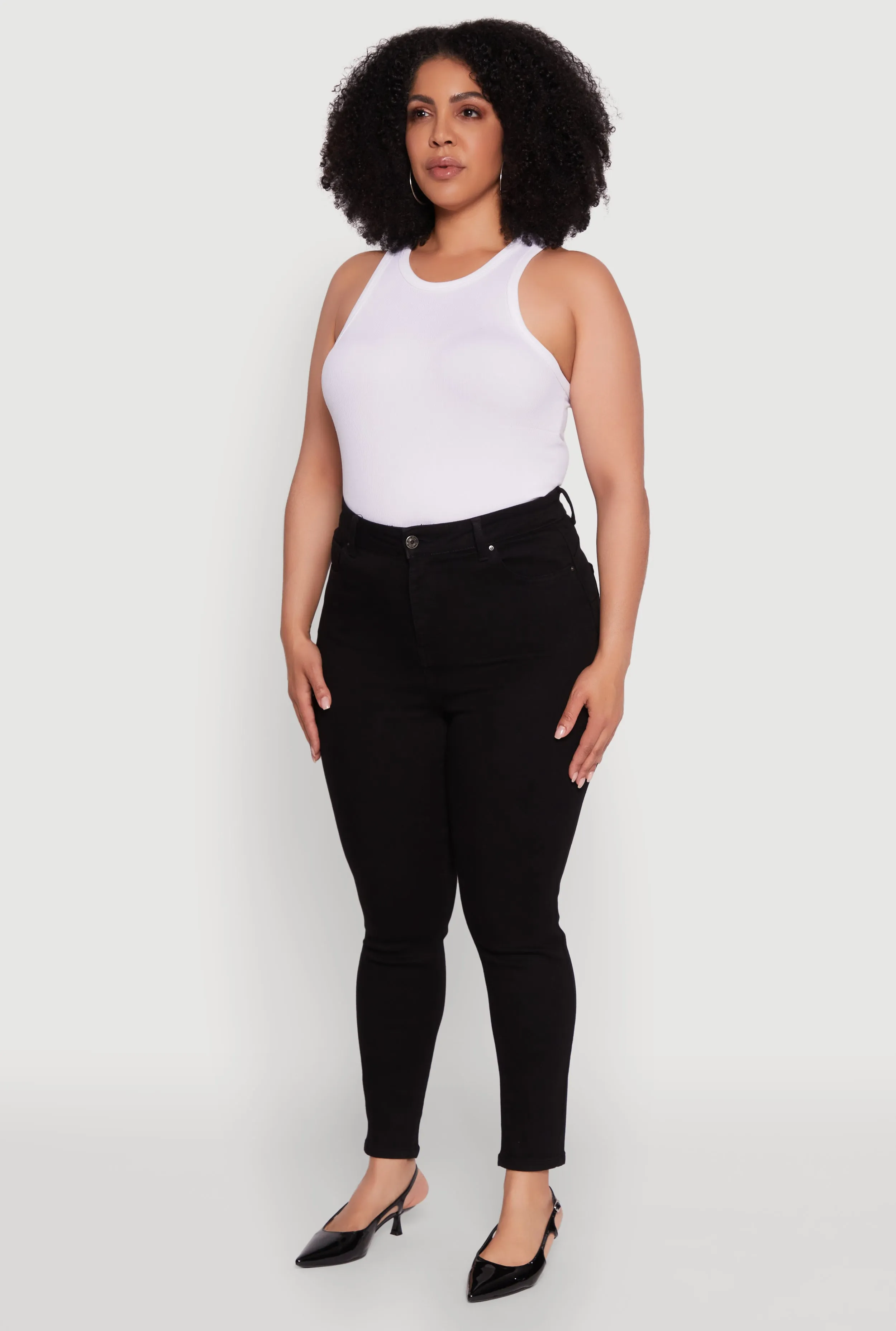 Plus Size WAX Chic High Waisted Skinny Jeans sold by Rainbow product image thumbnail 3