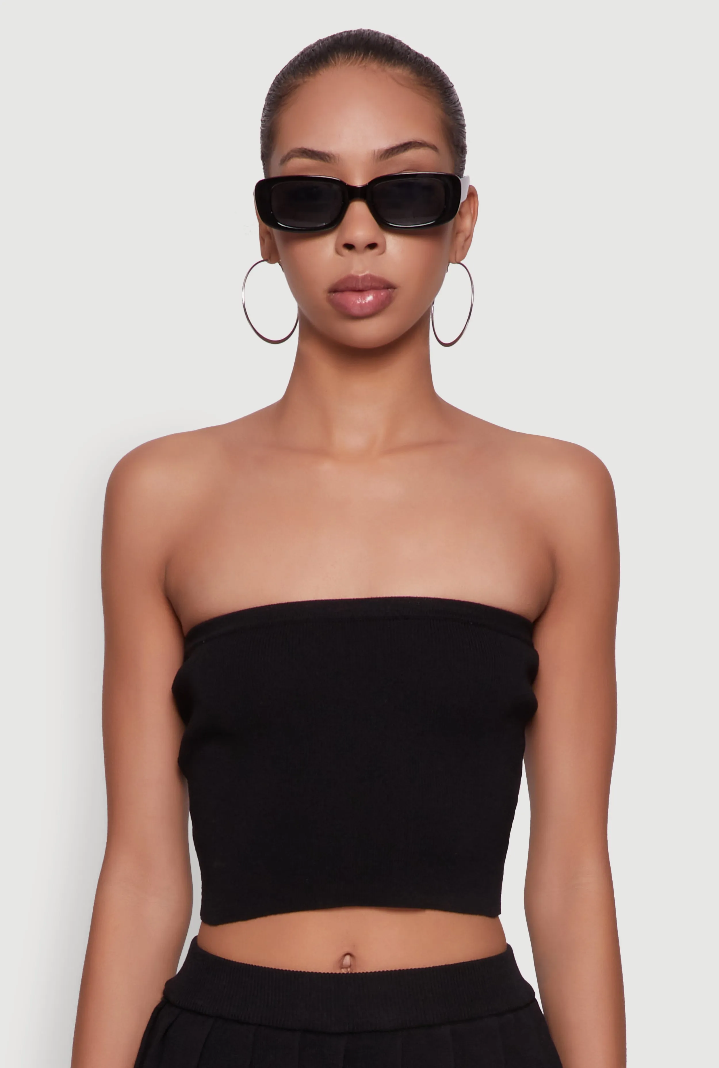 Daisy Rib Knit Cropped Tube Top sold by Rainbow