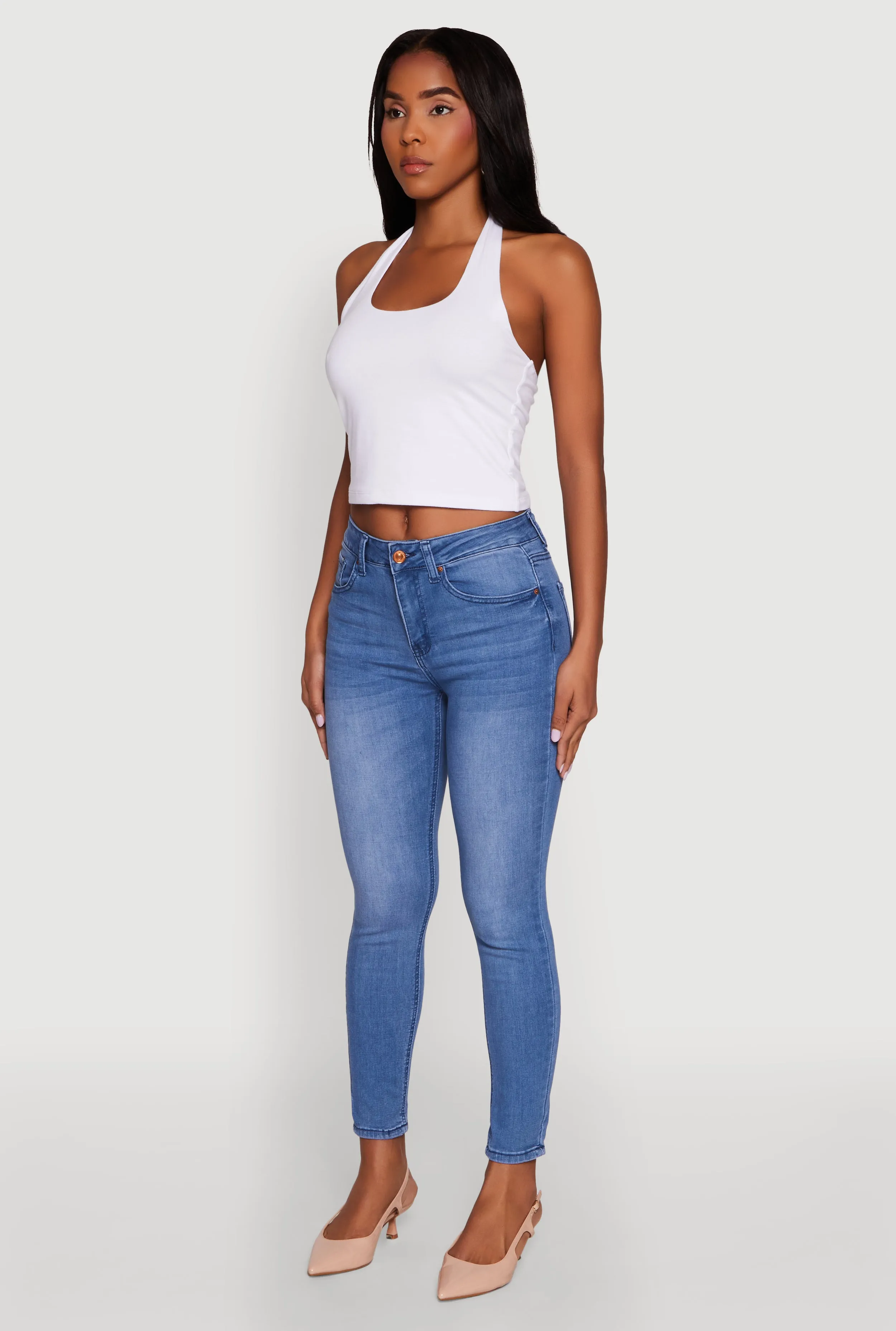 WAX Stretch High Waisted Skinny Ankle Jeans sold by Rainbow product image thumbnail 3