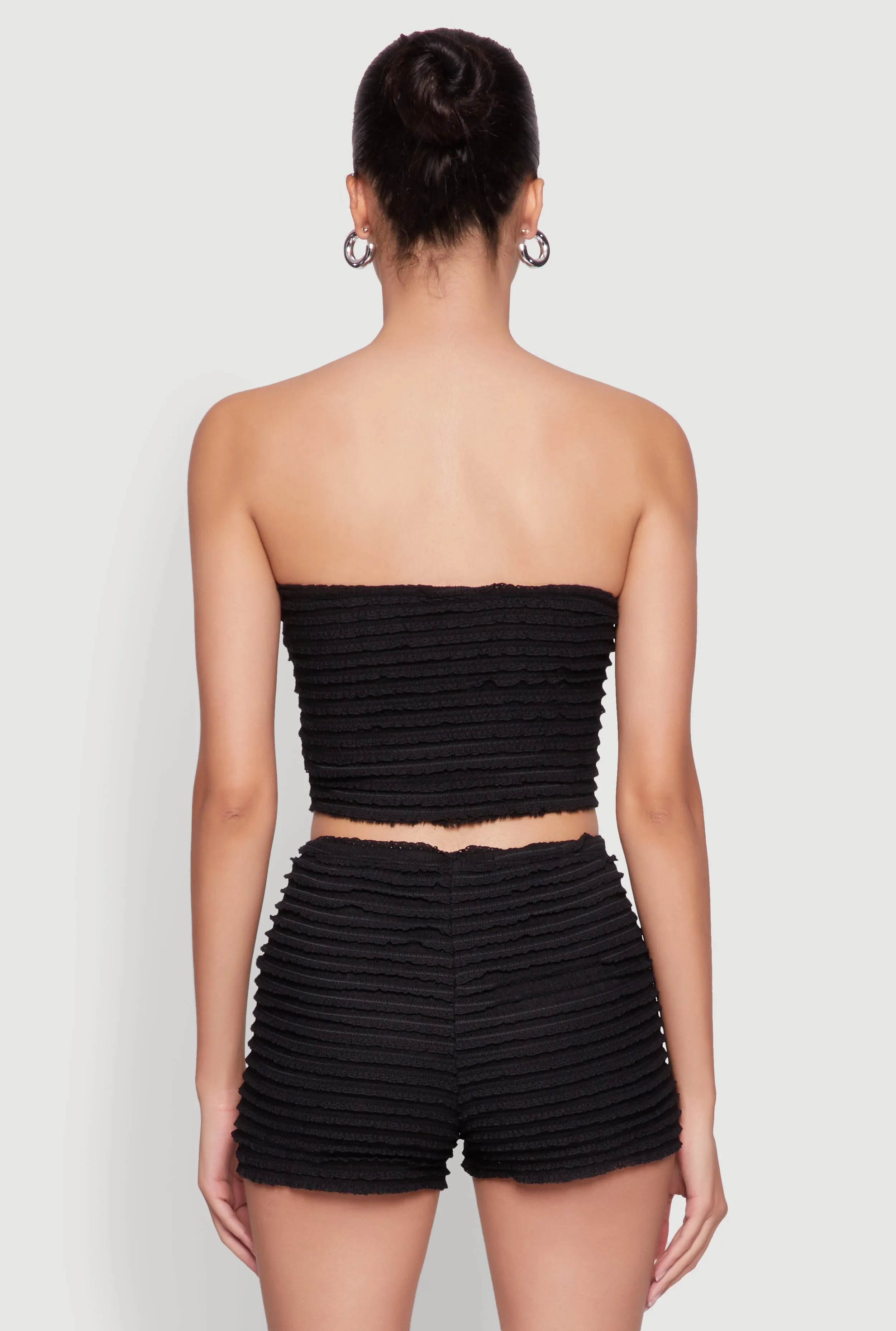 Haute Monde Tiered Lace Cropped Tube Top sold by Rainbow product image thumbnail 4